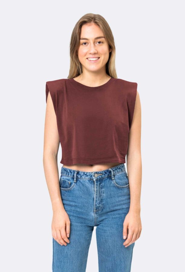 Basic Rayon Denim Cropped Tank Top – Image 3