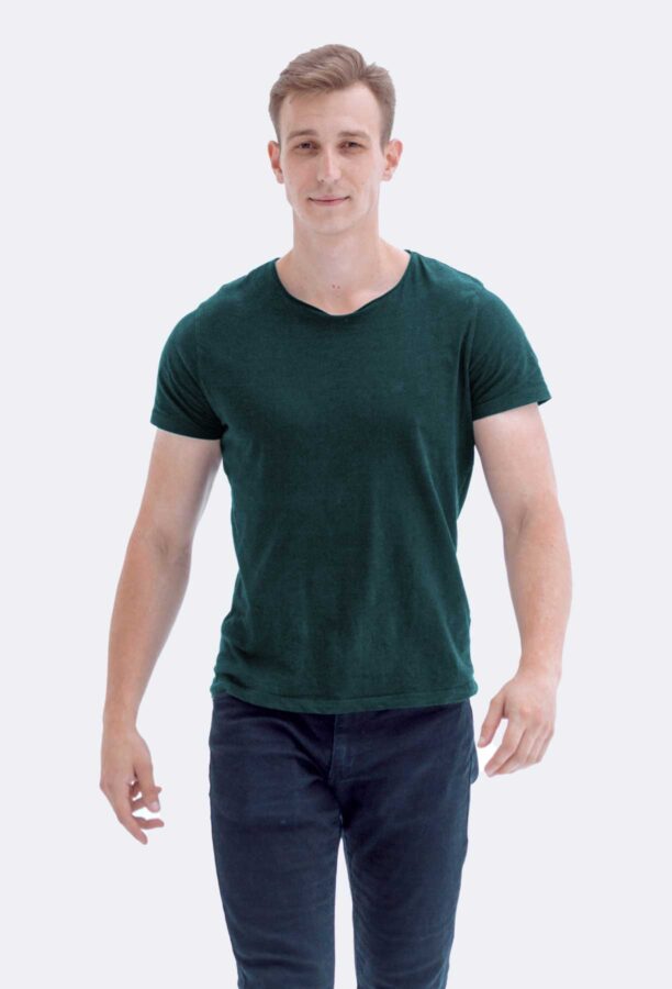 Basic Navy Thick Hemp T-shirt – Image 3