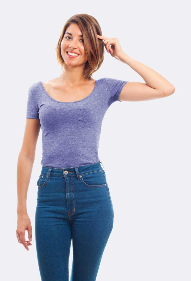 Cotton Tight Fitting Navel Cut Short Sleeved Women's Cropped Top – Image 2