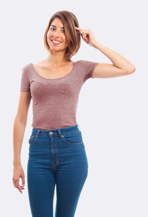 Cotton Tight Fitting Navel Cut Short Sleeved Women's Cropped Top – Image 3